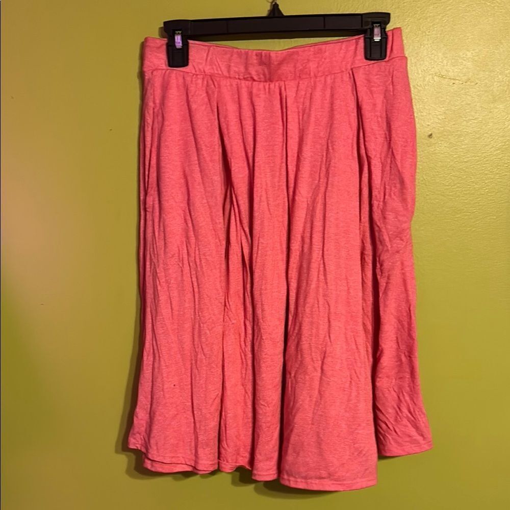 Lularoe Coral Heather Full A Line Stretch Midi Skirt Size M